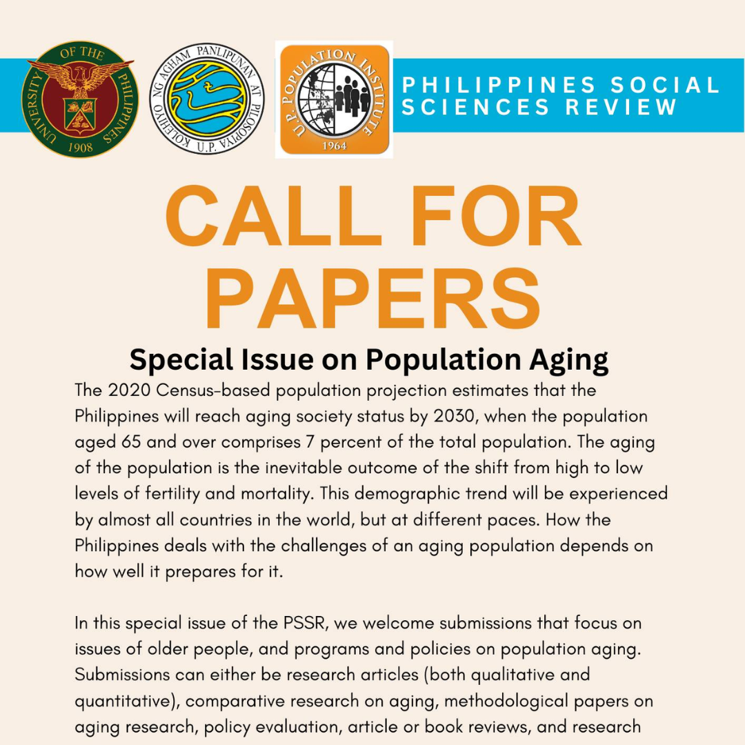 CALL FOR PAPERS: Special Issue on Population Aging