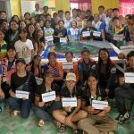 The community participants, members of the LGU, and the UP Department of Geography posed in front of the completed 3D map (photo: V.A. Imperial).
